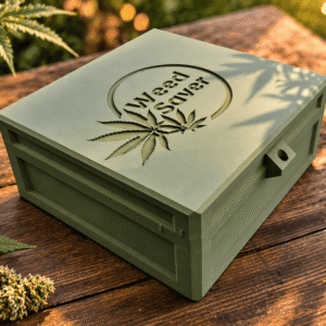 Lockable Stash Box with Tray & Grinder Storage | Weed Saver™